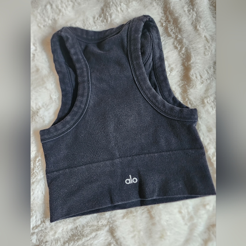 ALO Yoga Kids Black Tank Top